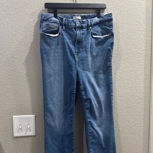 Good American Blue Straight Leg Jeans